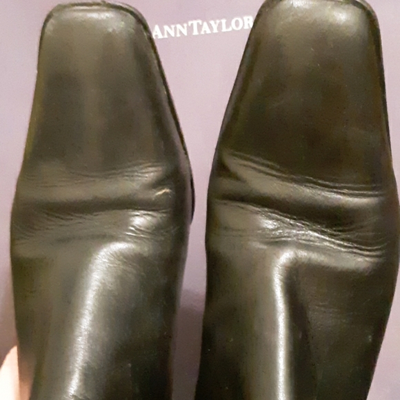 Ann Taylor 6M Calf Boots Black Leather - Picture 2 of 7